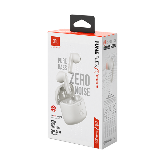 JBL Tune Flex - White - True wireless Noise Cancelling earbuds - Detailshot 10 image number null
