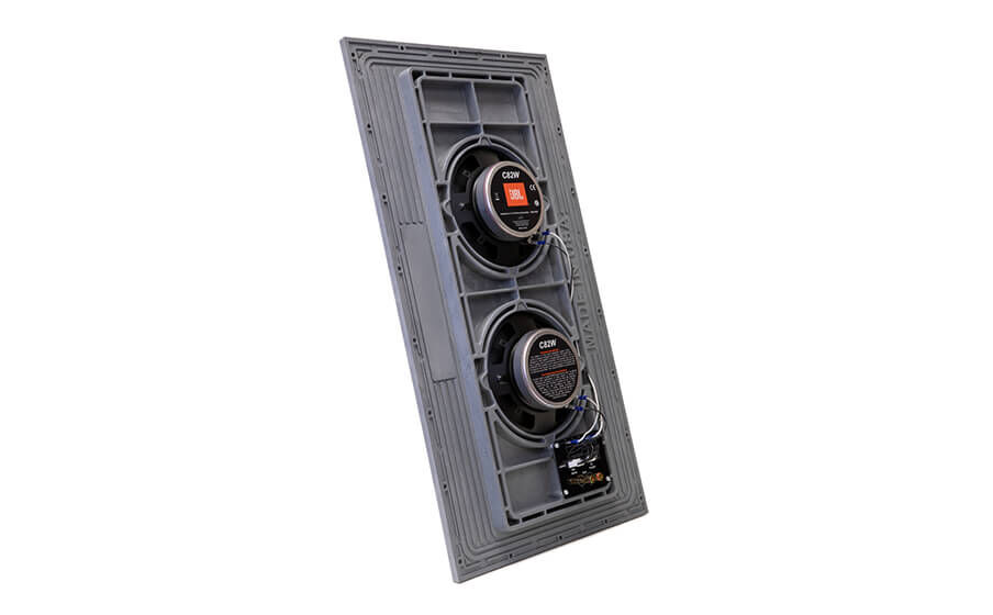 Conceal C82W Dual-panel design each with dual 8-inch (200mm) LF drivers transducers. - Image