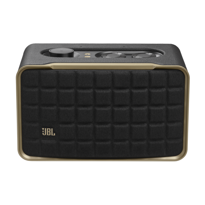 JBL Authentics 200 - Black - Smart home speaker with Wi-Fi, Bluetooth and Voice Assistants with retro design - Front image number null